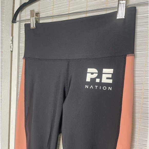 P.E Nation The Chase Leggings Black Pink White Logo Size S - Picture 3 of 8